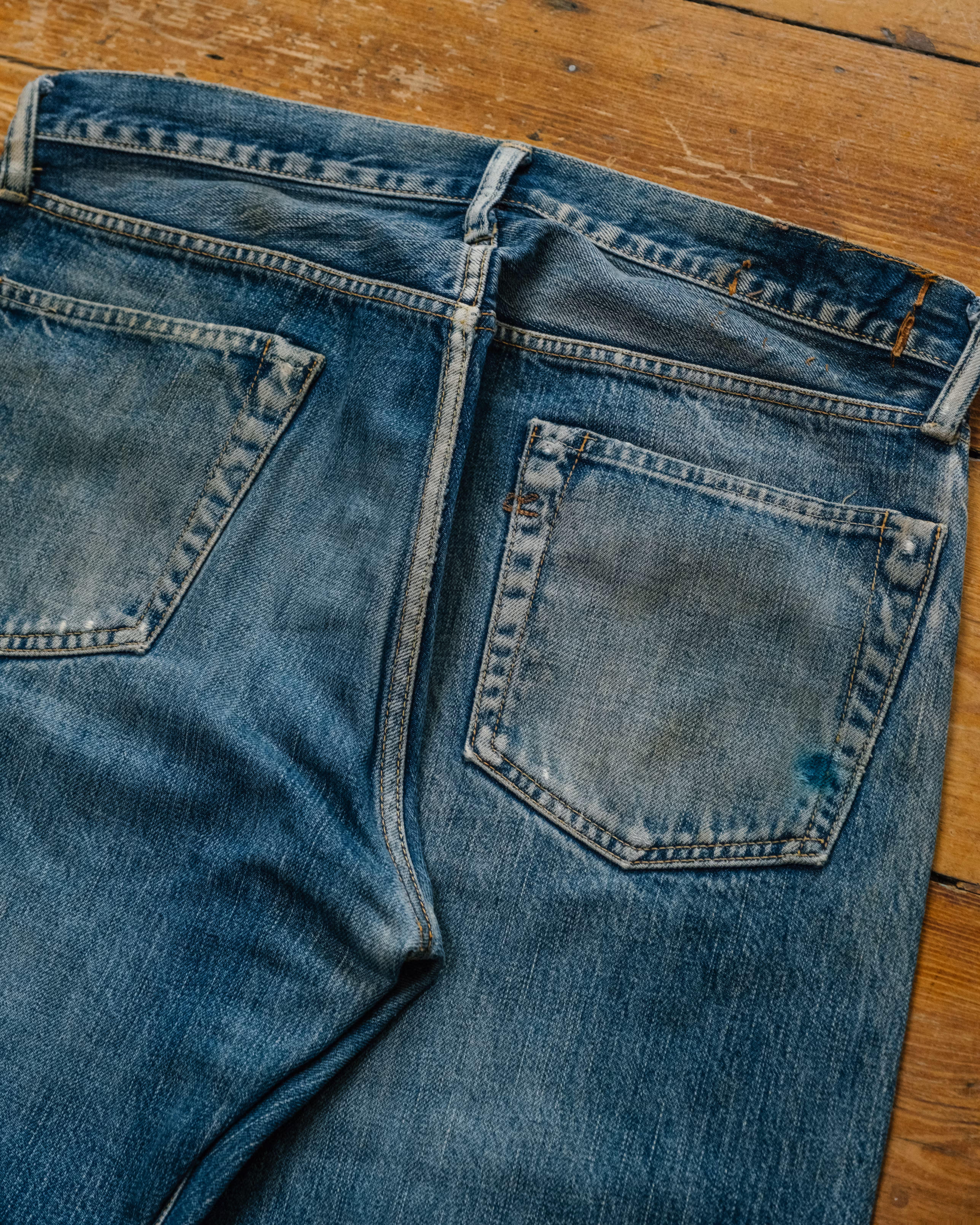 45rpm Japanese Selvedge Denim hard fade detail 5