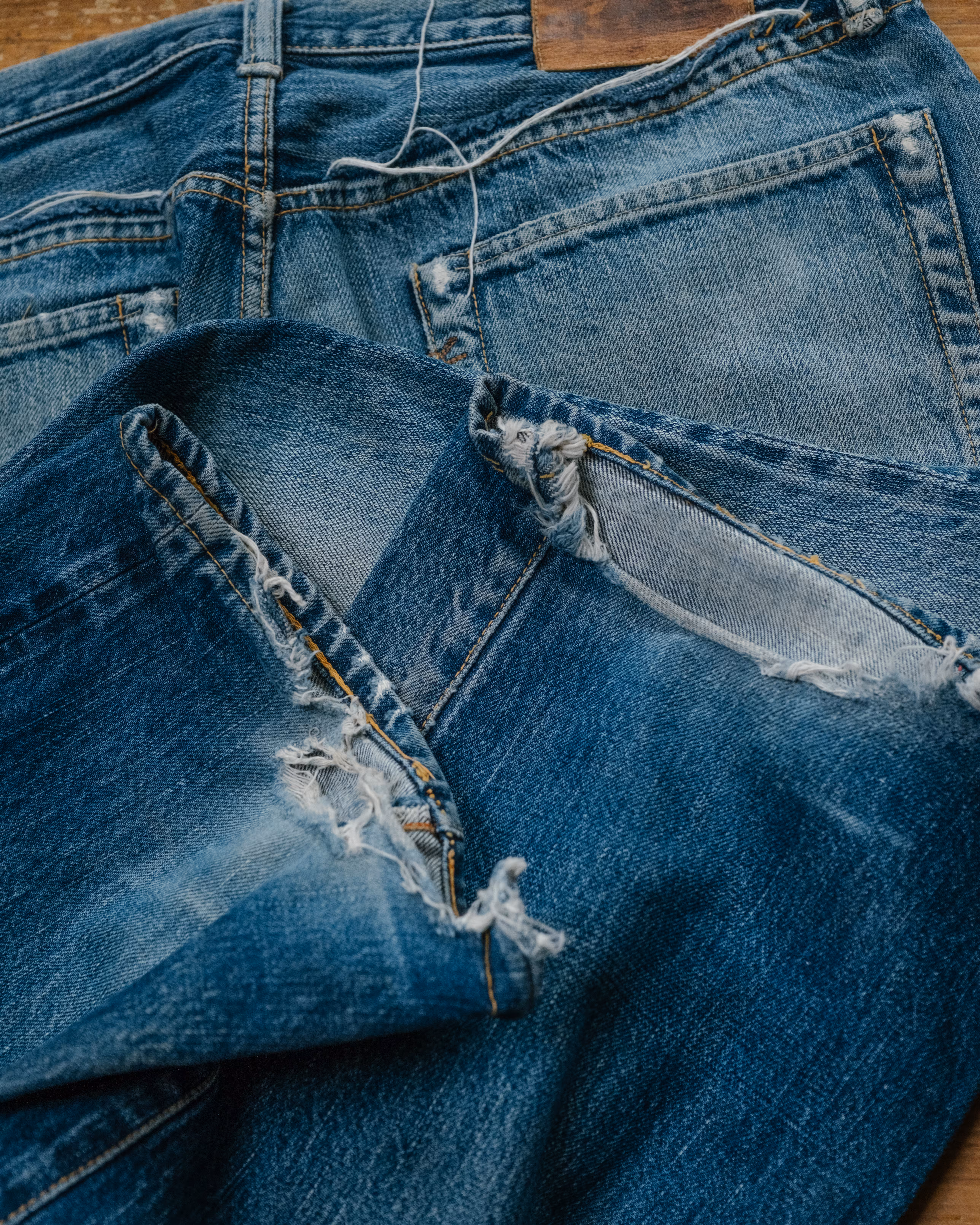 45RPM Japanese Selvedge Denim soft fade detail 20