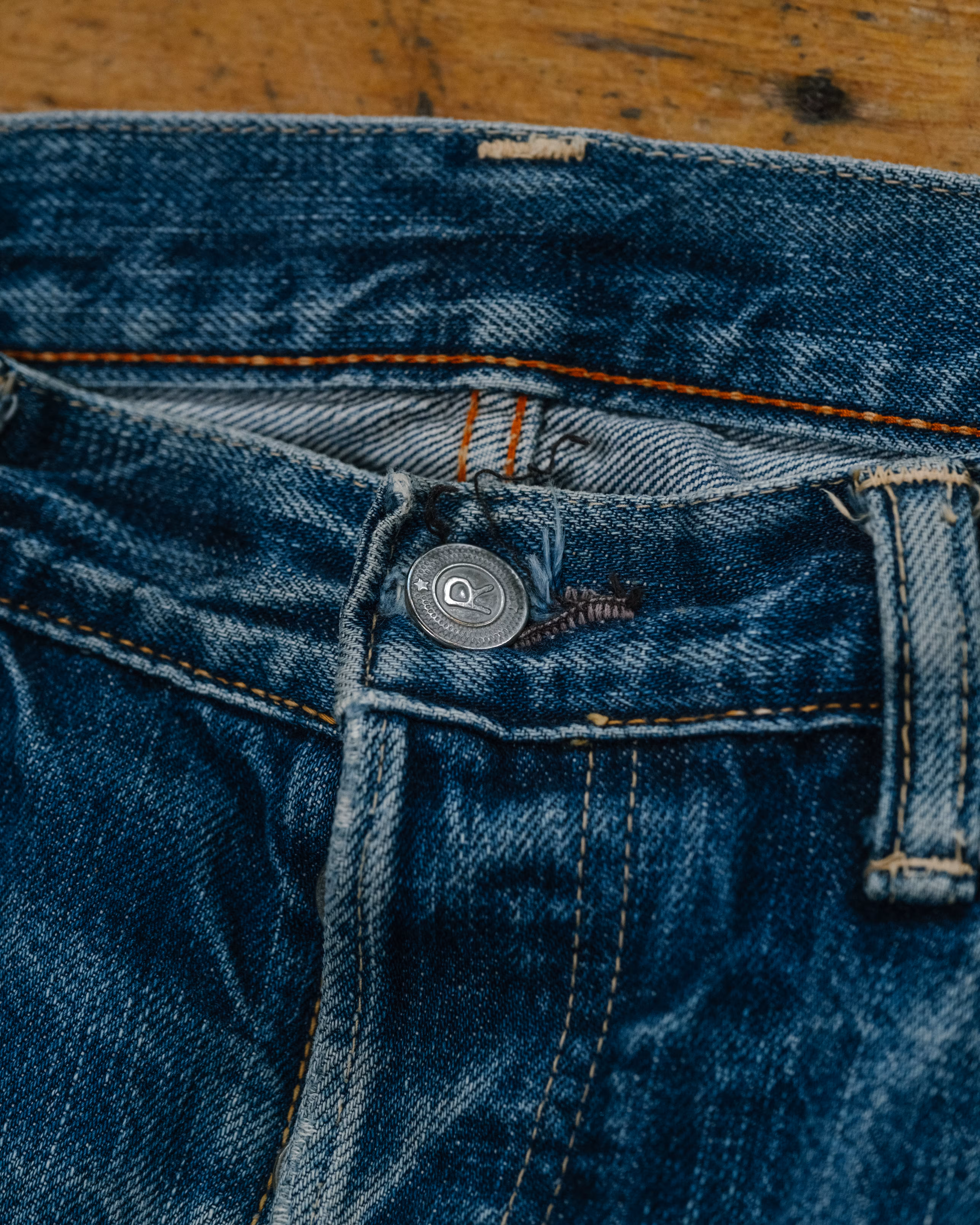 45RPM Japanese Selvedge Denim soft fade detail 16