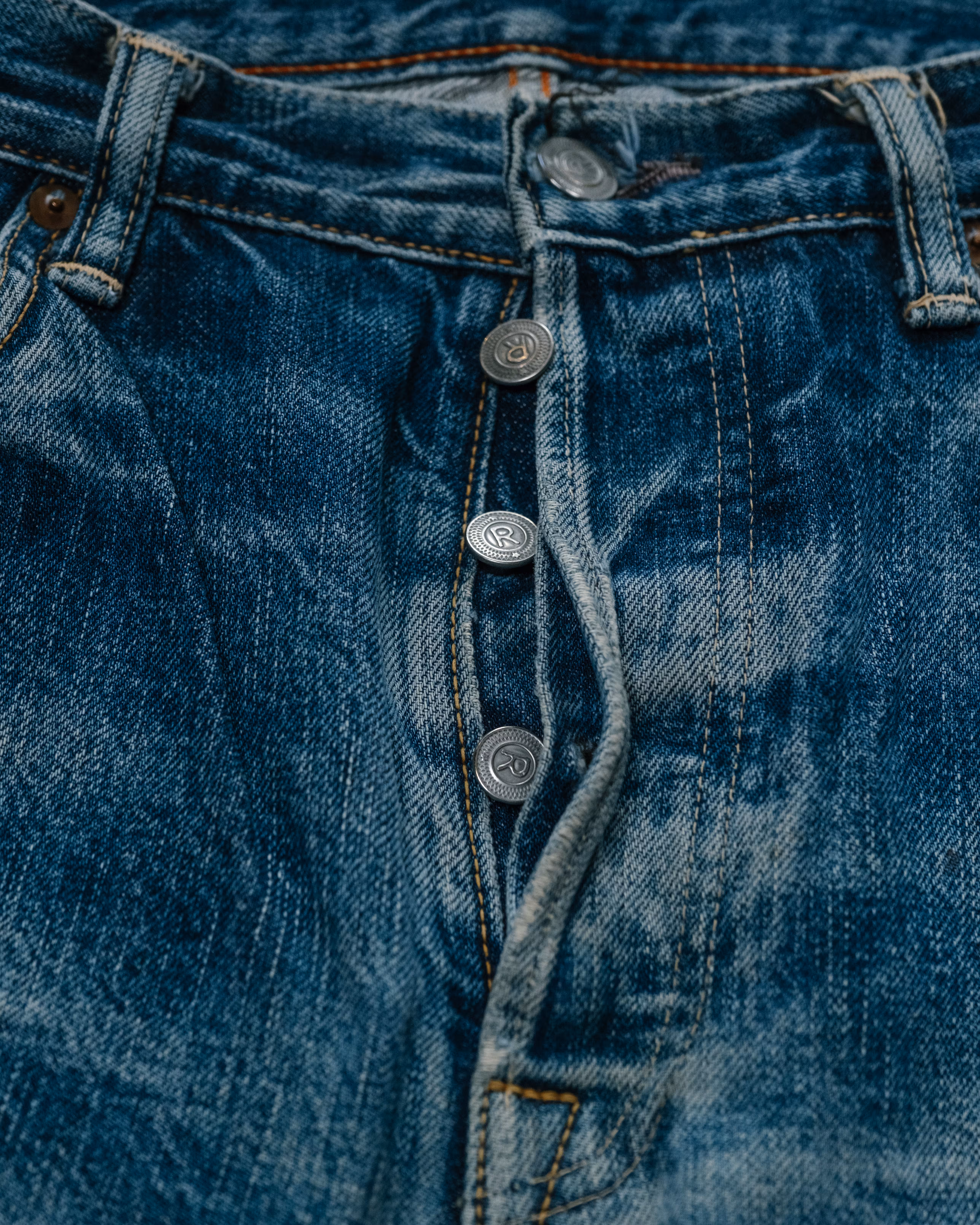 45RPM Japanese Selvedge Denim soft fade detail 15