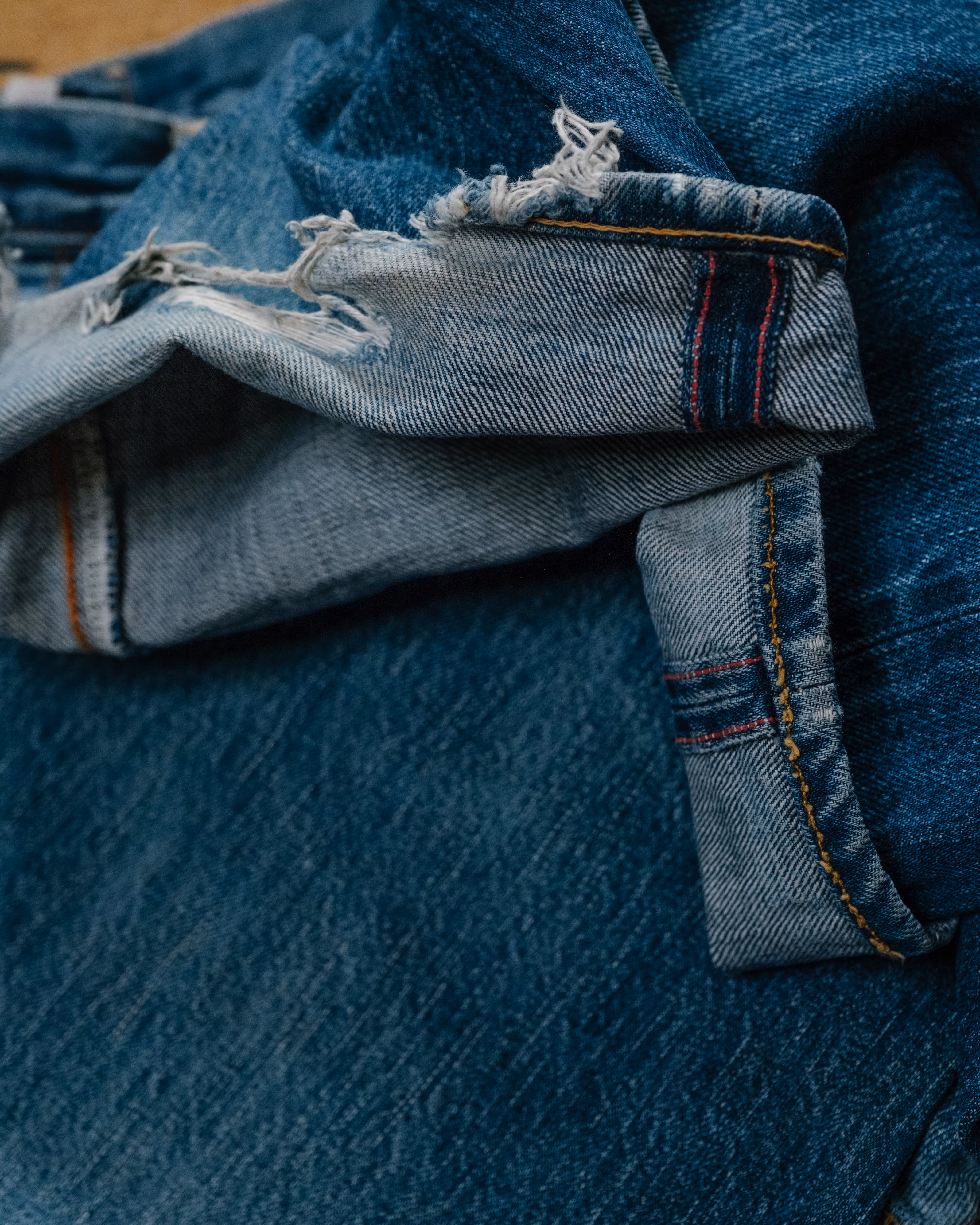 45RPM Japanese Selvedge Denim soft fade detail 12
