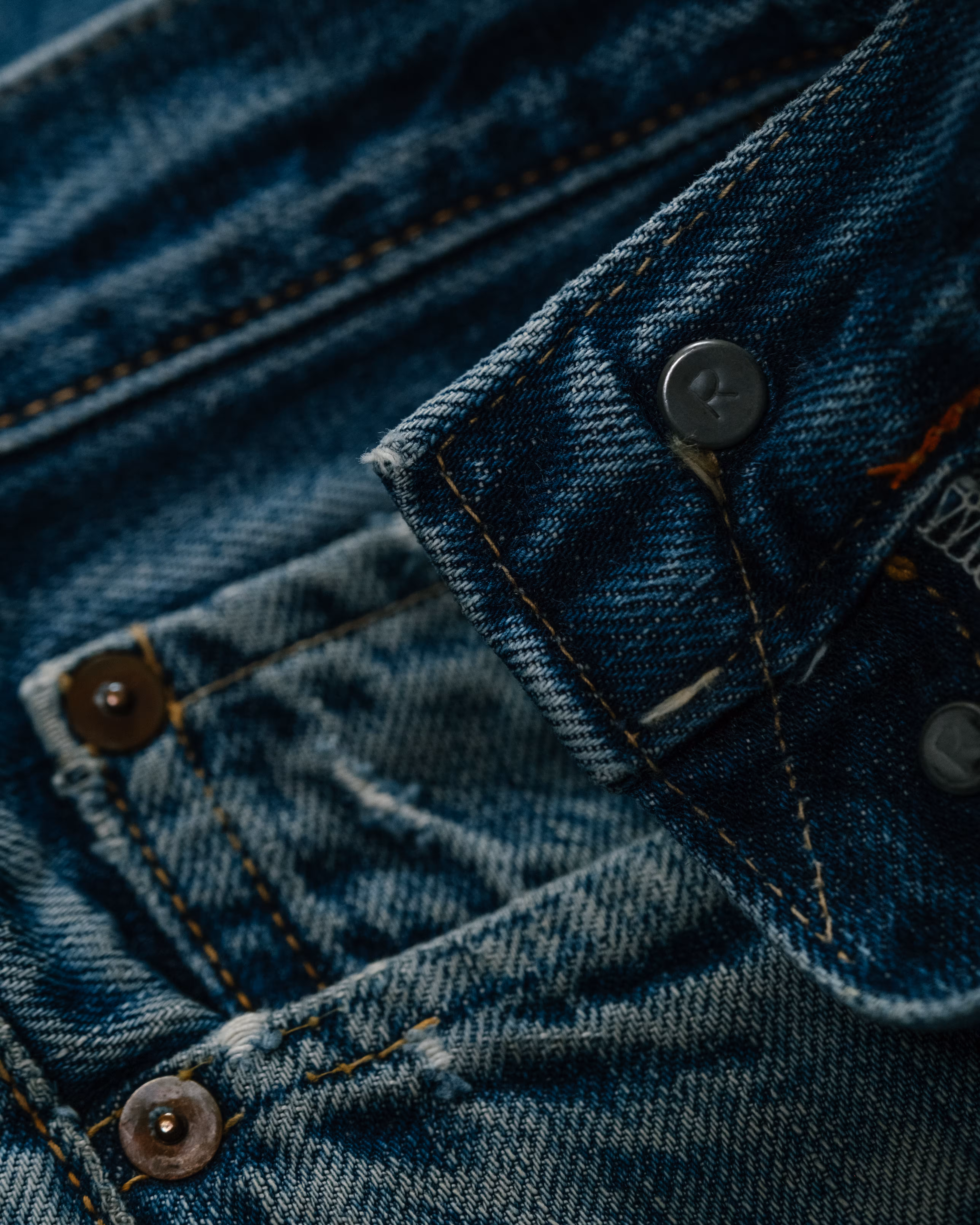45RPM Japanese Selvedge Denim soft fade detail 9