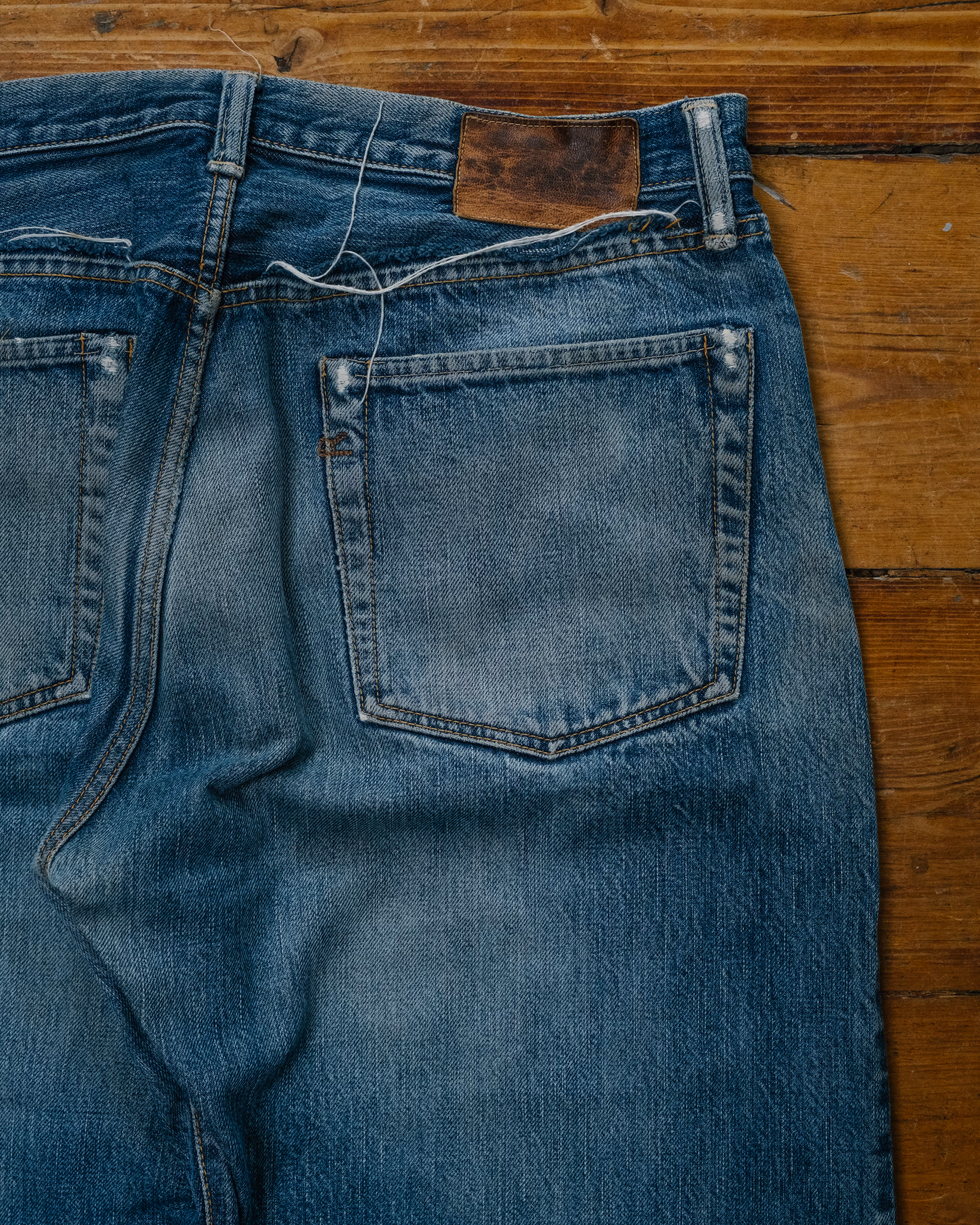 45RPM Japanese Selvedge Denim soft fade detail 6