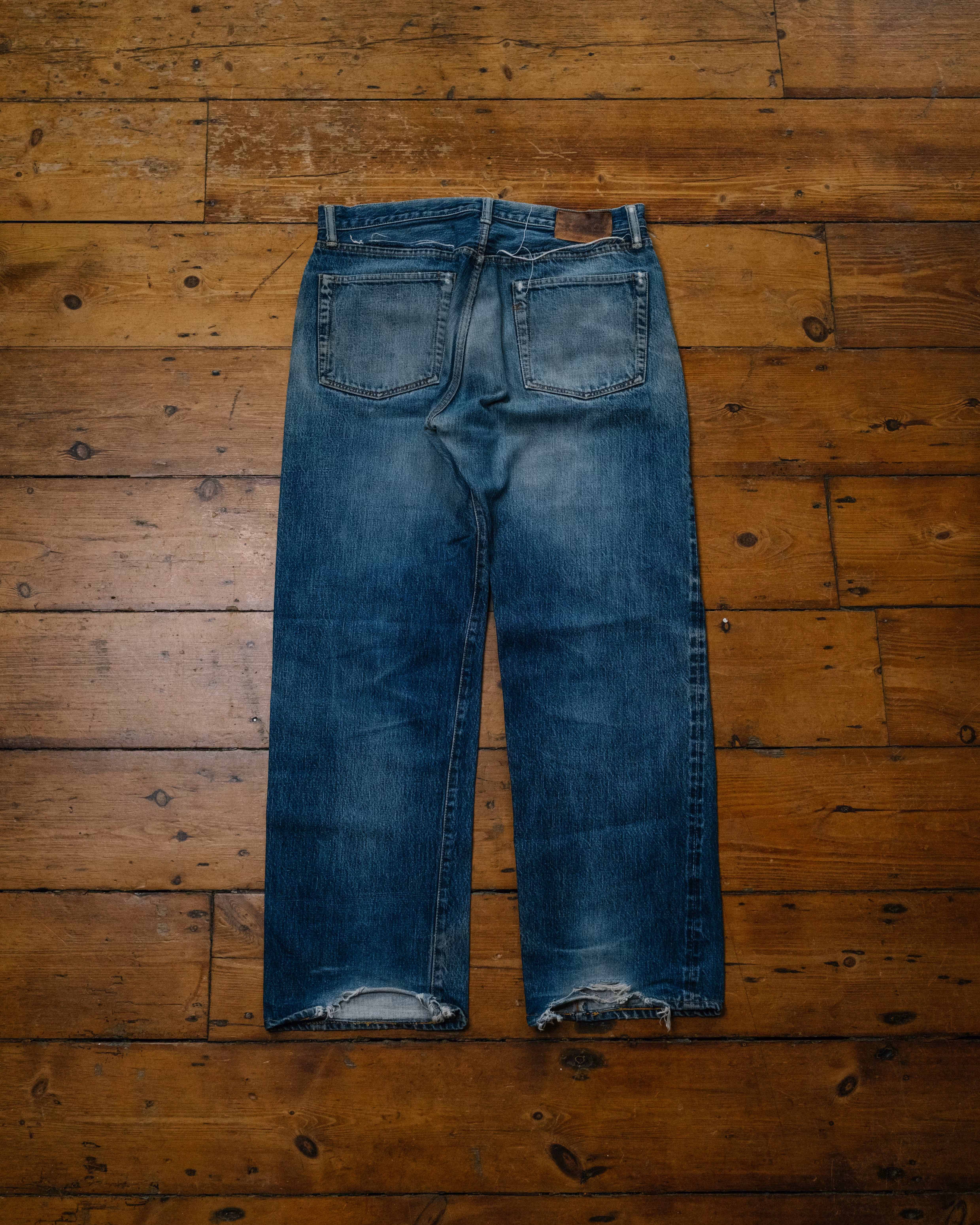 45RPM Japanese Selvedge Denim soft fade rear view
