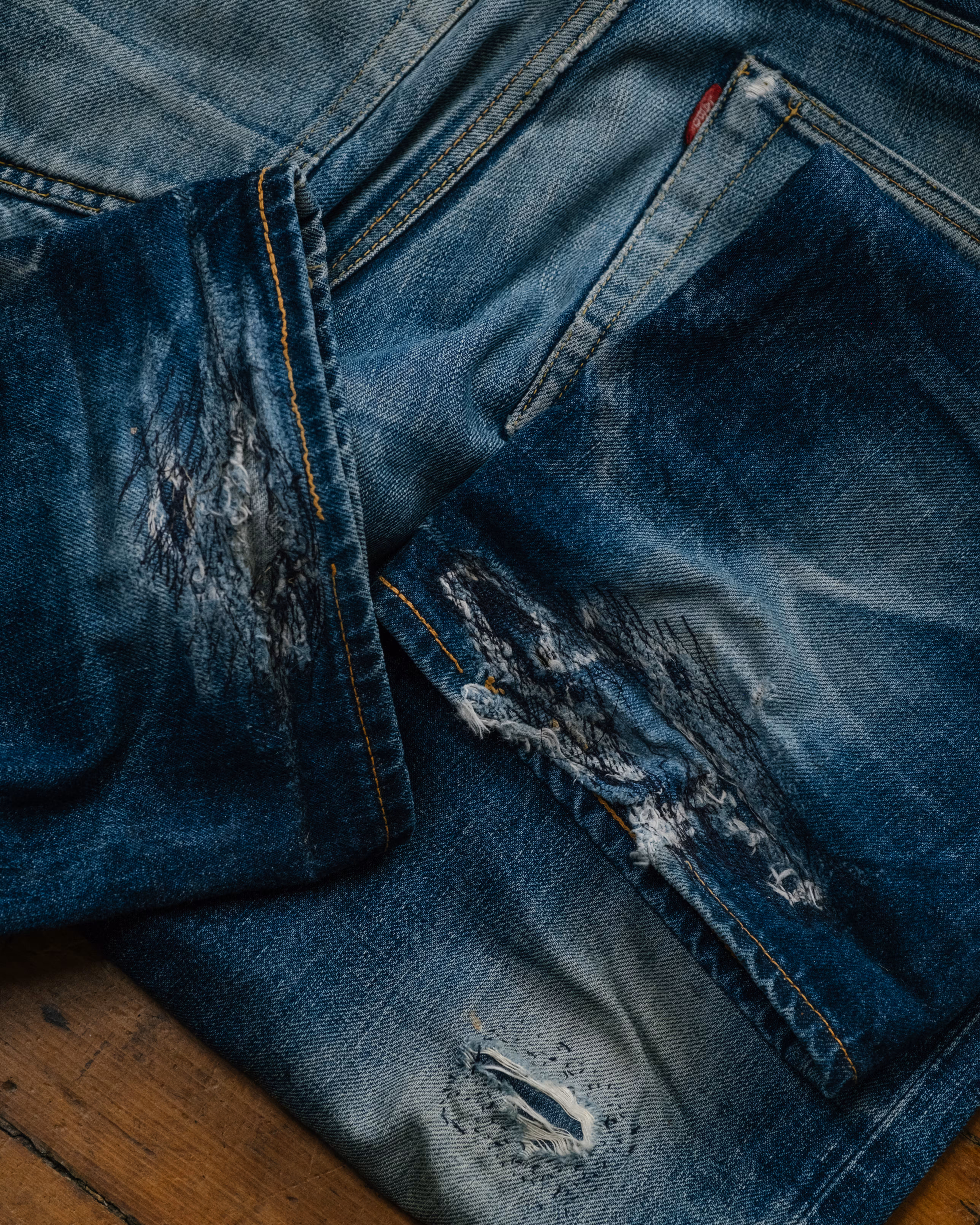 Vintage Evis Era Evisu Selvedge Denim detail 2