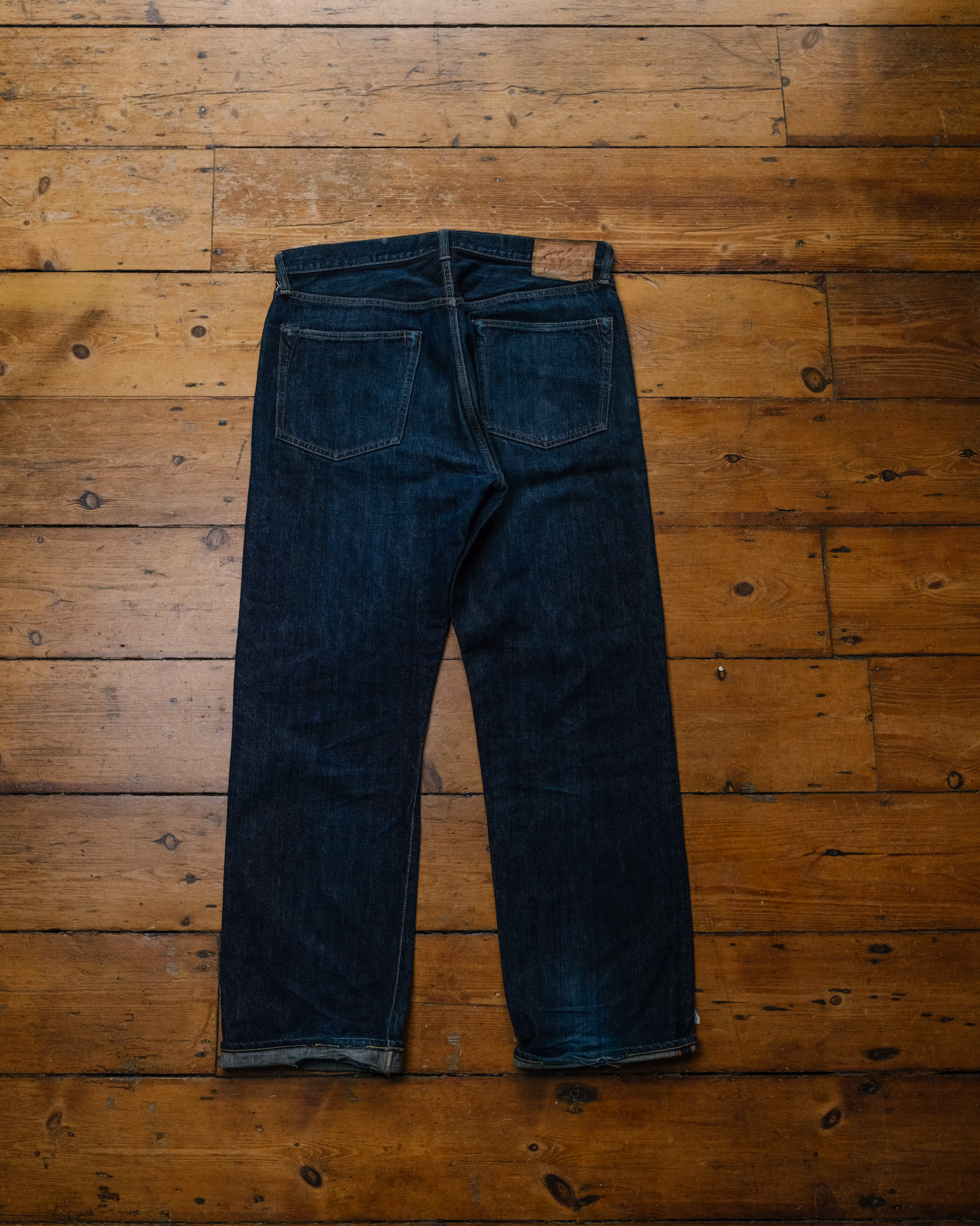 Kapital Distressed Selvedge Denim rear view